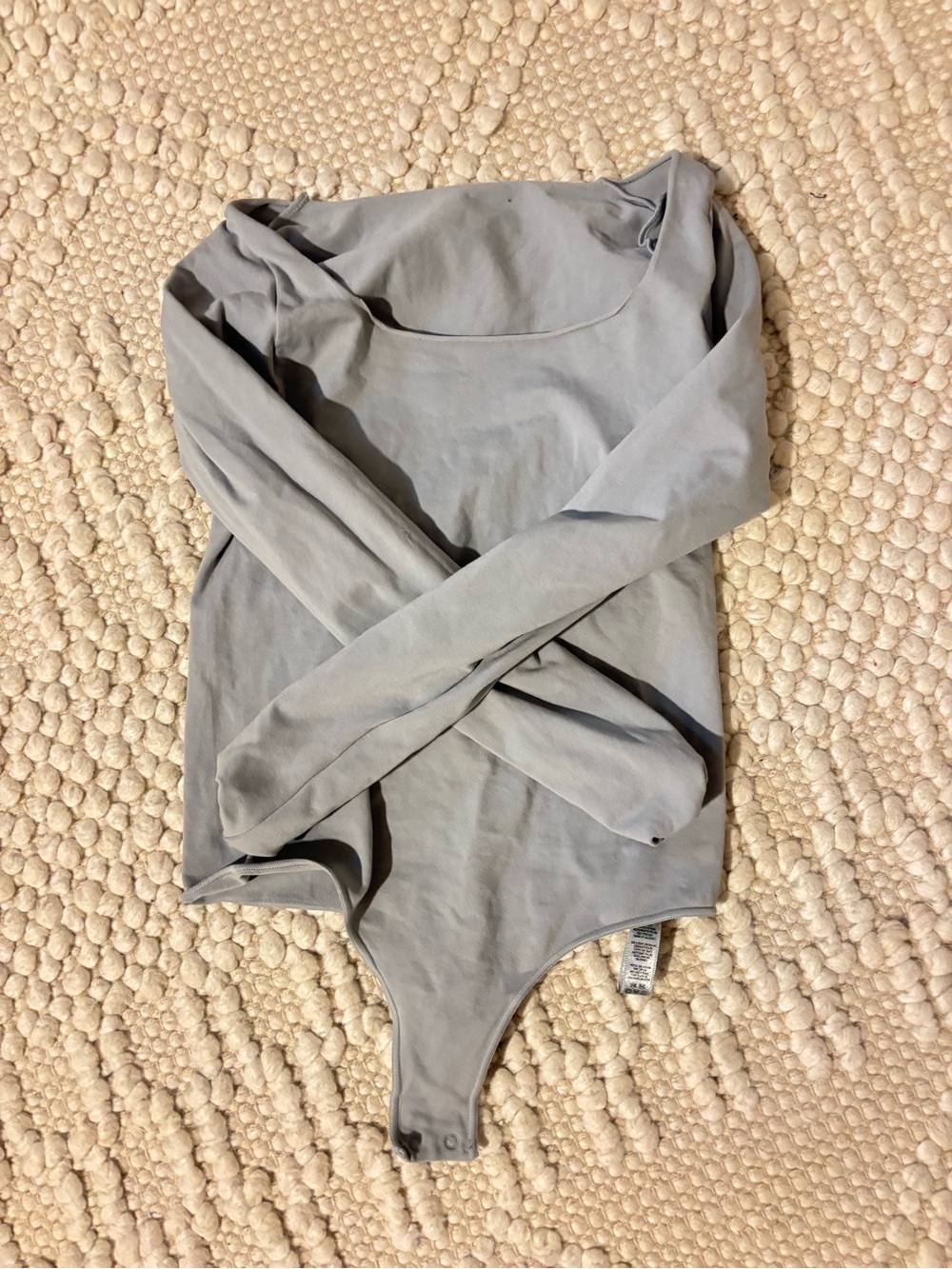 SKIMS Light Gray Long Sleeve Bodysuit